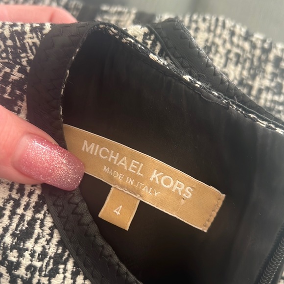 NWOT Sz 4 Michael Kors Collection Runway Tweed Corset Detail Pencil Dress - Picture 4 of 8